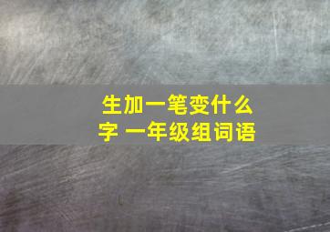 生加一笔变什么字 一年级组词语